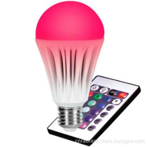 NEW 10w RGB E27 led bulb, 470lm for white color, CE, RoHS standards